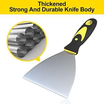 Rerdeim 5Pcs Putty Knife, Set, 1" 2" 3" 4" 5" Scraper, Spackle Knife, Paint Scraper, Scraper Tool, No Rusting, Perfect For Repairing Drywall, Removing Wallpaper, Mud, Plaster Scraping