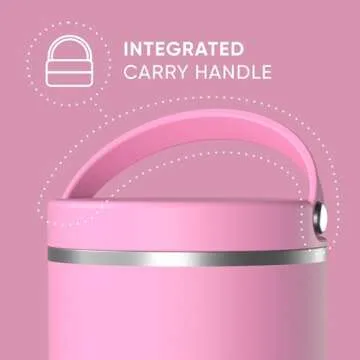 Hydrapeak 25oz Stainless Steel Vacuum Insulated Thermos Food Jar | Thermos for Hot Food and Cold Food, Wide Mouth Leak-Proof Soup Thermos for Adults, 10 Hours Hot and 16 Hours Cold (Pink)
