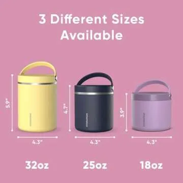 Hydrapeak 25oz Stainless Steel Vacuum Insulated Thermos Food Jar | Thermos for Hot Food and Cold Food, Wide Mouth Leak-Proof Soup Thermos for Adults, 10 Hours Hot and 16 Hours Cold (Pink)