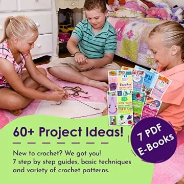 Mira HandCrafts Colorful Crochet and Knitting Kit 24 Skeins