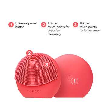 FOREO LUNA play plus 2 Silicone Facial Cleansing Brush & Face Exfoliator - All Skin Types - For Clea...