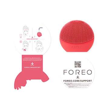 FOREO LUNA play plus 2 Silicone Facial Cleansing Brush & Face Exfoliator - All Skin Types - For Clean and Healthy Looking Skin - Enhances Absorption of Facial Skin Care Products -Peach Of Cake!