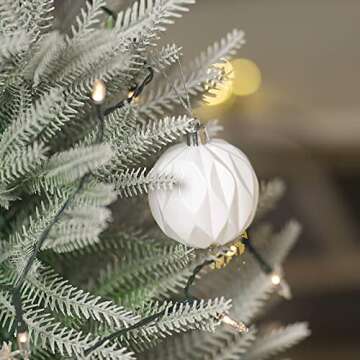 Christmas Balls Ornaments,Plastic Christmas Ornaments Balls,White Shatterproof Decorations Balls for Xmas Trees of 24 pcs