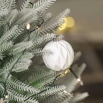 Christmas Balls Ornaments,Plastic Christmas Ornaments Balls,White Shatterproof Decorations Balls for Xmas Trees of 24 pcs