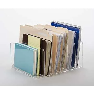 Acrylic File Organizer for Desktop and Home Use