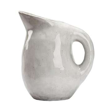 Vintage Ceramic Pitcher, Stain Resistant Stoneware Pitcher Vase with Handle Flower Vase Pitcher for ...