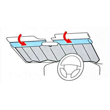 IDS Home Cartoon Eyes Front Auto Car Windshield Sun Shade, Car Sun Visor for Sun Heat Protection, Fashion Style,Damage Free, Easy to Use,Car Interior Accessories for Sun Heat - Gray