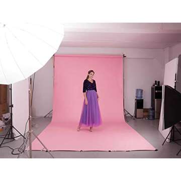 Yizhily Seamless Photogrphy Background Paper, Paper Backdrop Roll for Photoshoot, 82" x16', Carnatio...