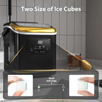 Fast Self-Cleaning Bullet Ice Maker for Home & Camping