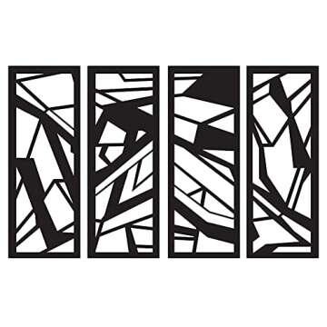 Tsunami | Quartet Abstract Metal Wall Art Home Décor Living Room Office Dining Aluminum Design Scul...
