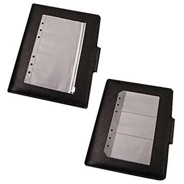 LONG TAO 12 Pcs A6 6 Holes Loose Leaf Notebook Refills Filler Organizer- 6 Pcs Zipper Bag And 6 Pcs Business Card Refill Page Included