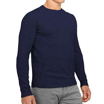 CC Perfect Slim Fit Crewneck Sweaters for Men | Lightweight Breathable Mens Sweater | Soft Fitted Pu...