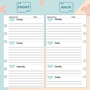 164 Sheets A6 Planner Inserts for Budgeting and Savings
