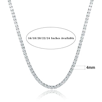 GEMSME 4mm CZ Tennis Necklace - Affordable Luxury