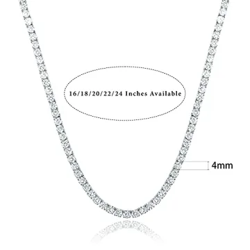 GEMSME 4mm CZ Tennis Necklace - Affordable Luxury