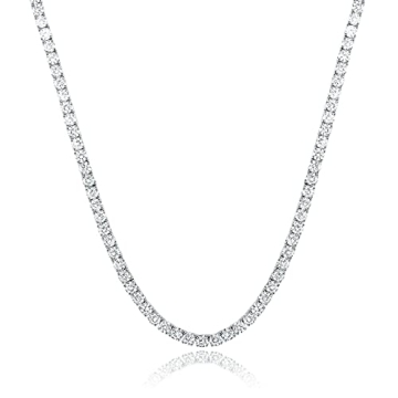 GEMSME 4mm CZ Tennis Necklace - Affordable Luxury
