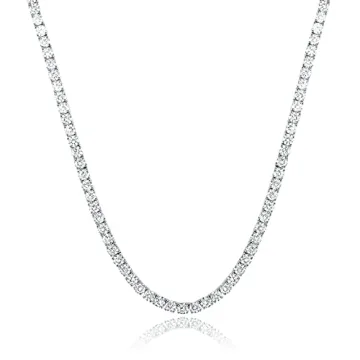 GEMSME 4mm CZ Tennis Necklace - Affordable Luxury