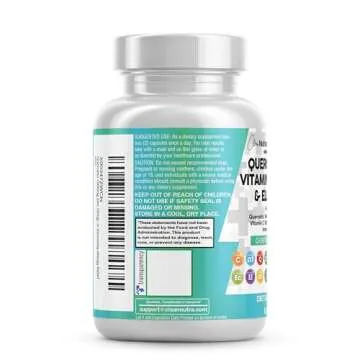 Clean Nutraceuticals Quercetin Zinc Vitamin C Vitamin D Bromelain Elderberry - Lung Immune Support Supplement Adults with Artemisinin, Sea Moss, Echinacea, Allergy Relief