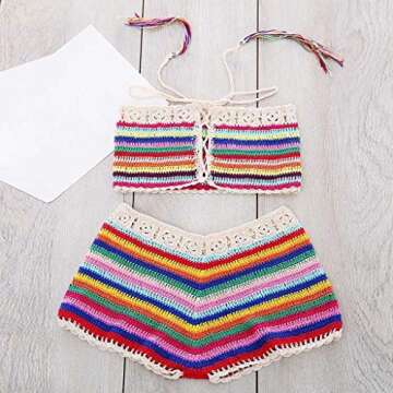 Vibrant Handmade Crochet Beach Bikini Set for Women