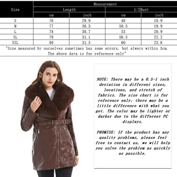 Stylish GRAN ORIENTE Brown Faux Leather Jacket for Women