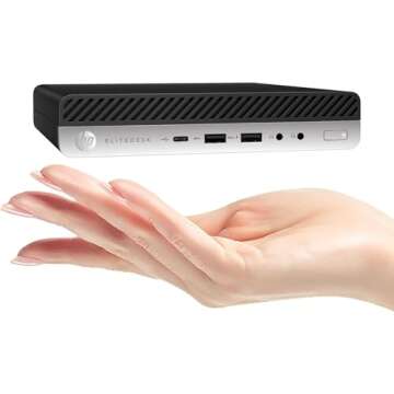 hp EliteDesk 800 G5 High-Performance Mini PC Desktop Compute, Core i7-9700T up to 4.8GHz, 16GB DDR4,...