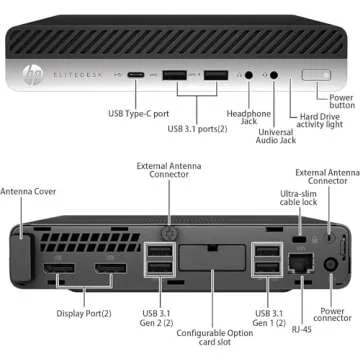 hp EliteDesk 800 G5 High-Performance Mini PC Desktop Compute, Core i7-9700T up to 4.8GHz, 16GB DDR4, 512GB SSD, Keyboard & Mouse, WiFi, Bluetooth, 4K Support, DP, Windows 11 Pro (Renewed)