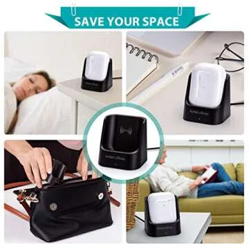 Airpods Charger, Wireless Charger for Airpods Pro and Airpods -Black