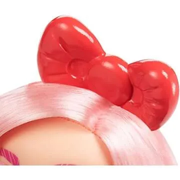 Sanrio Hello Kitty Figure & Éclair Doll (~10-in) wearing Fashions and Accessories, Long Pink Hair and Trendy Outfit, Great Gift for Kids Ages 3Y+