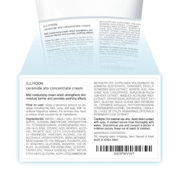 Illiyoon Ceramide Ato Cream for Moisture & Sensitive Skin