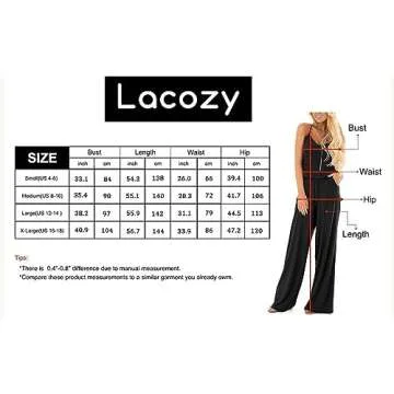 Womens Casual Loose V Neck Sleeveless Spaghetti Strap Wide Leg Pants Jumpsuit Rompers Black Small