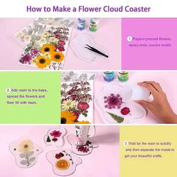 12“ Large Dried Pressed Flowers for Art Crafts, Real Dry Natural Flower Leaf Fruit Bulk for Resin Mold, Cake Decor, Glass Frame (Winter Silver)