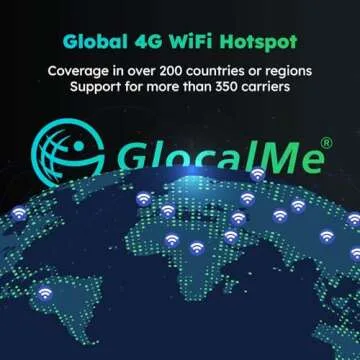 GlocalMe DuoTurbo 4G LTE Portable WiFi Hotspot for Travel in 200+ Countries, Mobile Hotspot Device with Global 1GB & Local 10GB Data 30Days, SIMFREE and Dual Modem, 10 Devices Connected(Black)