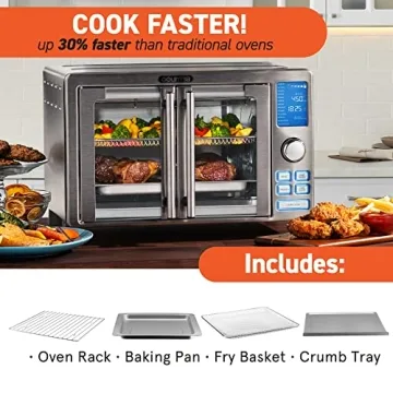 Gourmia GTF7520 Toast Oven Air Fryer for Healthy Families