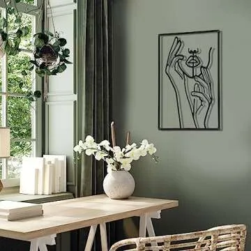 Cindeer 3 Pieces Metal Wall Art Decor 18 Inch Minimalist Modern Abstract Line Home Decor Woman's Bod...