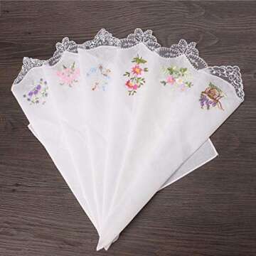 TanQiang Floral Cotton Handkerchiefs Set for Women