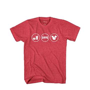 Disney Eat Sleep Mickey Mouse Tshirt for Men Adult Graphic Tee T-Shirt Men's Merch Merchandise Class...