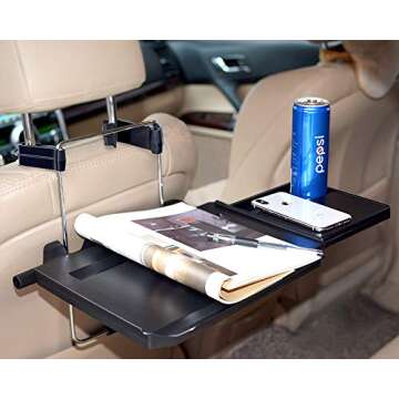 ElfAnt Car Steering Wheel Seat Tray for Writing Laptop Dining Food Drink Work