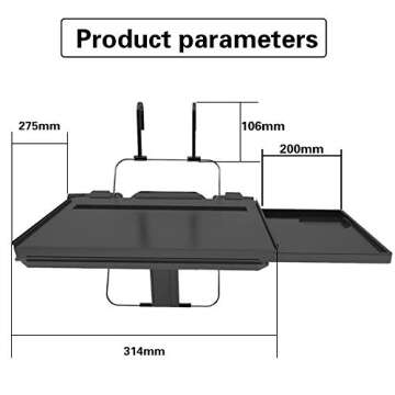ElfAnt Car Steering Wheel Seat Tray for Writing Laptop Dining Food Drink Work