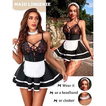 Avidlove Sexy Maid Lingerie Costume for Women