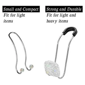 SAVORI Bling Car Headrest Hooks for Stylish Organization