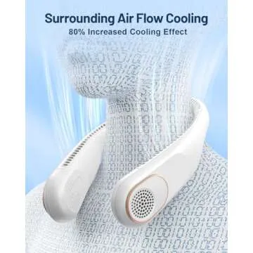 SWEETFULL Portable Neck Fan 360° Cooling Bladeless Personal Fan