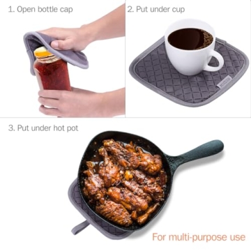 BESTonZON 4-Piece Heat Resistant Oven Mitts Set