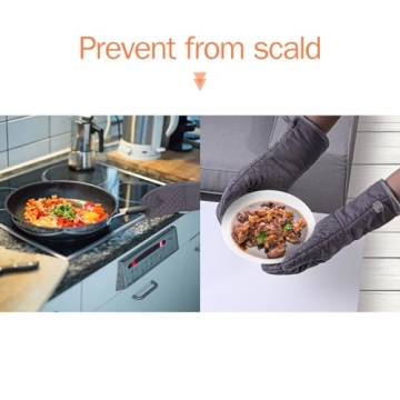 BESTonZON 4-Piece Heat Resistant Oven Mitts Set