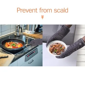 BESTonZON 4-Piece Heat Resistant Oven Mitts Set