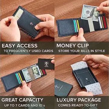 TRAVANDO Money Clip Wallet RIO - Mens Wallets slim Front Pocket RFID Blocking Card Holder Minimalist...