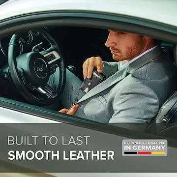 TRAVANDO Money Clip Wallet RIO - Mens Wallets slim Front Pocket RFID Blocking Card Holder Minimalist Mini Bifold Gift Box (Smooth Leather, Black & White)