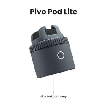 Pivo Sports Lite Pack Auto Tracking Phone Holder, 360° Rotation Phone Stand for Sports Training, Racket Sports, Tennis, Gym, Basketball Video Tracker, Handsfree Photo & Video Recording - Gray