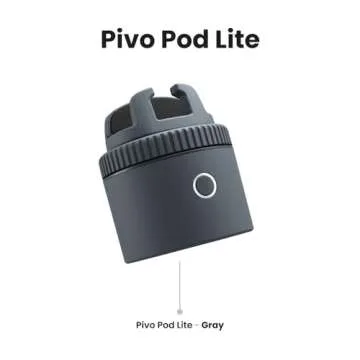 Pivo Sports Lite Pack Auto Tracking Phone Holder, 360° Rotation Phone Stand for Sports Training, Racket Sports, Tennis, Gym, Basketball Video Tracker, Handsfree Photo & Video Recording - Gray