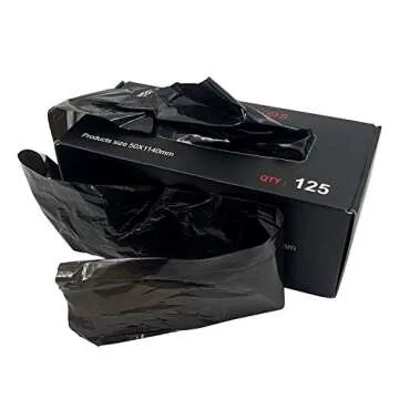 Tattoo Clip Cord Covers, Tattoo Supplies and Equipment Tattoo Filter Pen Machine Bag for Tattoo Machine Pen Type Covers Bag 125pcs/box （Black)