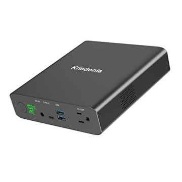 Krisdonia AC Outlet Portable Laptop Charger: 27000mAh, 130W Power Bank for Travel